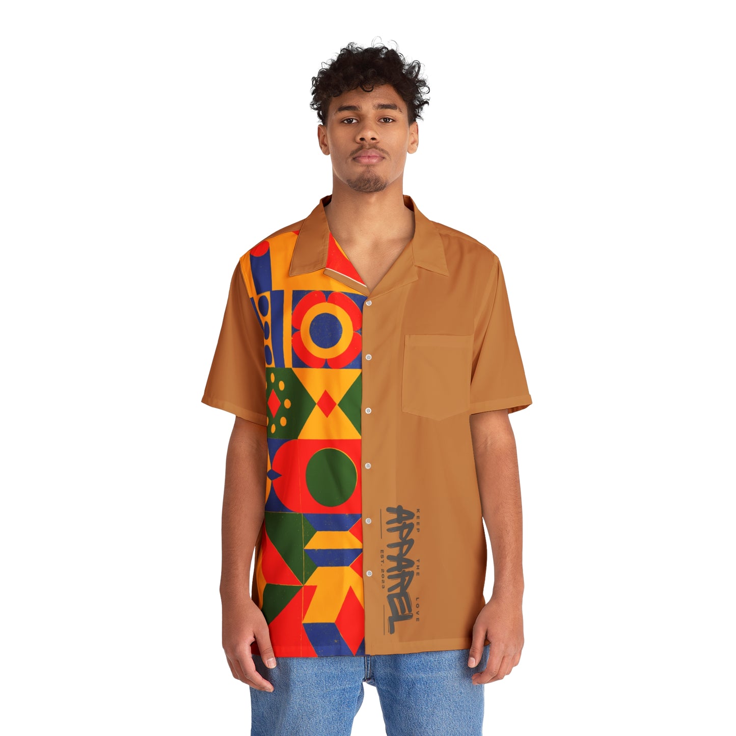 Men's Keep the love Hawaiian Shirt (AOP)