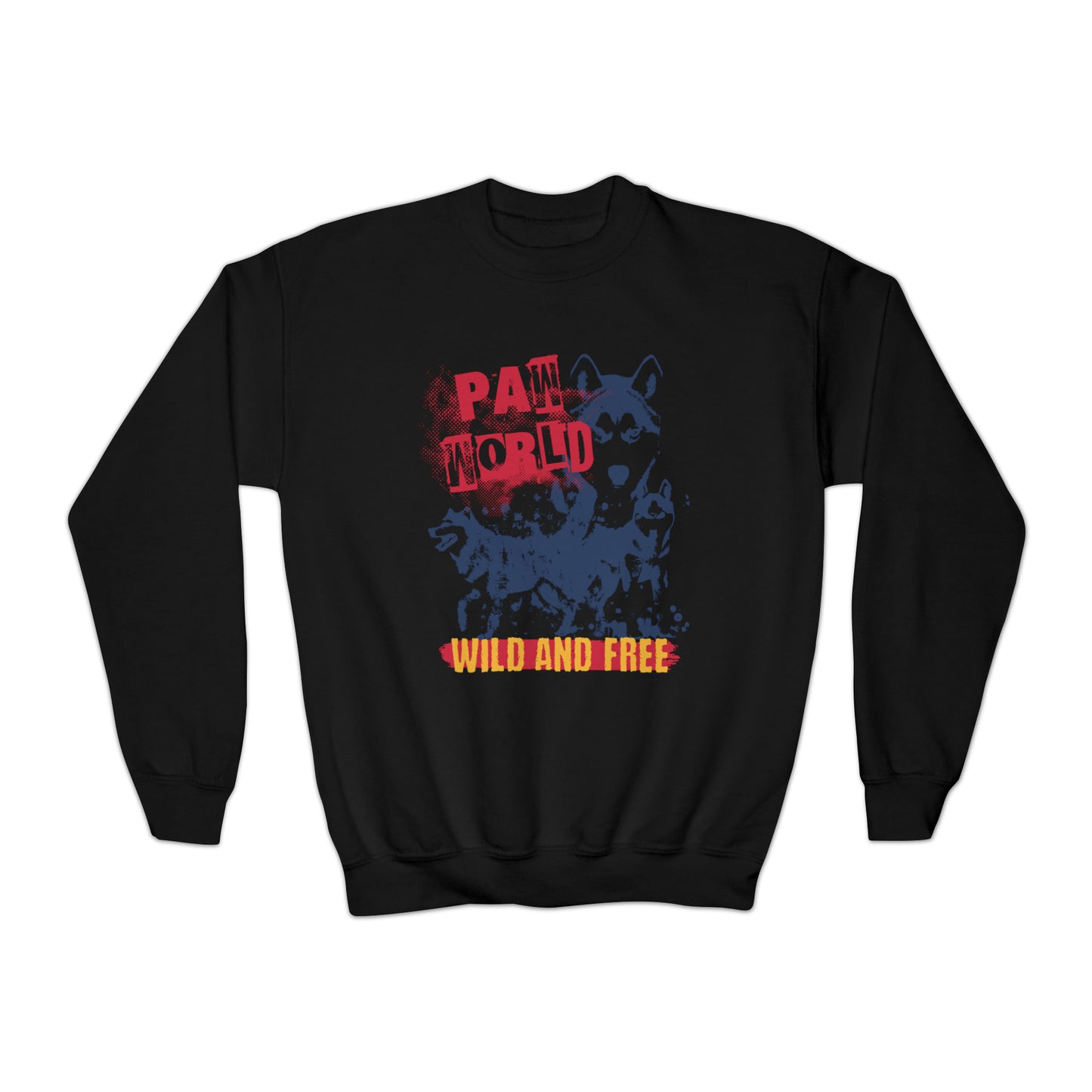 Youth Paw world  Crewneck Sweatshirt