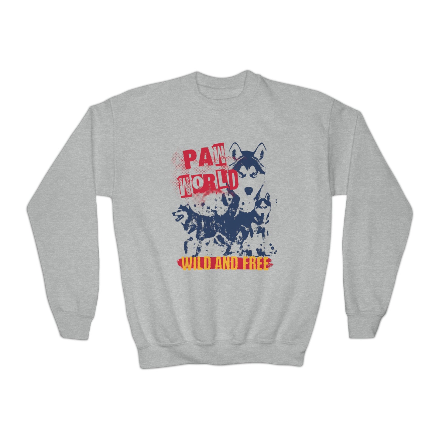 Youth Paw world  Crewneck Sweatshirt